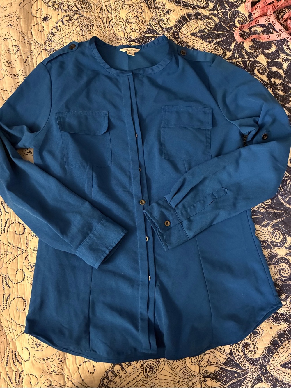 Calvin Klein Royal Blue Top - size small